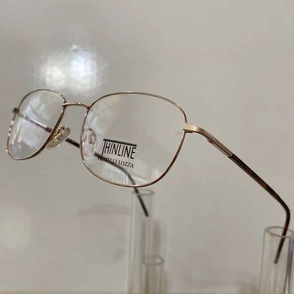 Fratelli Lozza Thinline Mens Eyeglasses - Gold (mod. TL-RE)